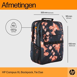 HP Campus XL Backpack, tie-dye