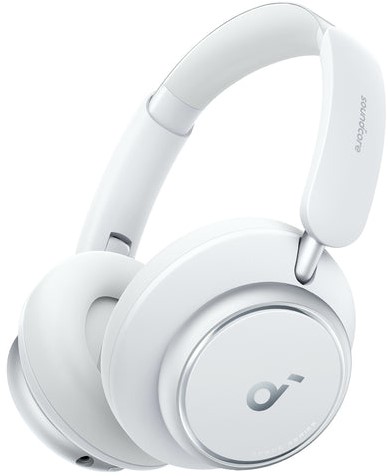Anker Space Q45 Hoofdtelefoons Bedraad en draadloos Hoofdband Oproepen/muziek USB Type-C Bluetooth Wit