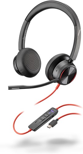 POLY Blackwire 8225 Stereo Microsoft Teams Certified USB-C Headset + USB-C/A adapter