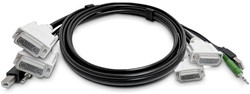 StarTech.com SK2DVMMKVM10-TAA toetsenbord-video-muis (kvm) kabel Zwart 3 m