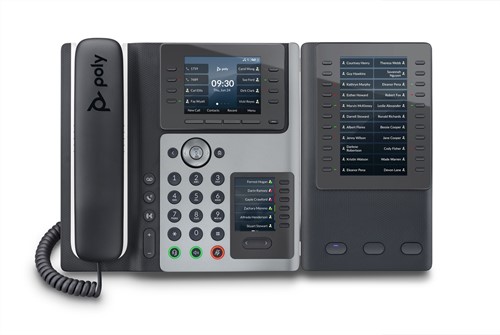 POLY Edge E450 IP telefoon Zwart 8 regels IPS Wifi