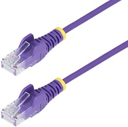 StarTech.com 2m Dunne CAT6 Ethernet Kabel, Paars, Snagless, 100W PoE, UTP, LSZH, 28AWG Pure Koperdraad, Slim RJ45 Netwerk Patchkabel met Trekontlasting, Fluke Getest