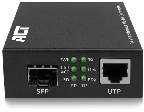 ACT AC4451 netwerk media converter 1000 Mbit/s Multimode, Single-mode Zwart