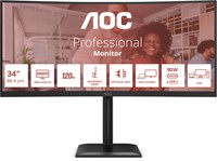AOC E4 CU34E4CV computer monitor 86,4 cm (34") 3440 x 1440 Pixels UltraWide Quad HD LCD Zwart-2