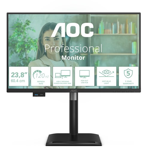 AOC 24P4CV computer monitor 60,5 cm (23.8") 1920 x 1080 Pixels Full HD LED Zwart