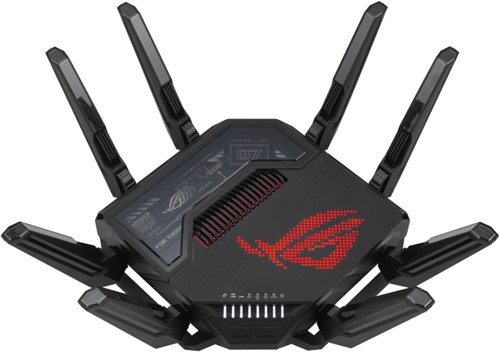 ASUS ROG Rapture GT-BE98 draadloze router 10 Gigabit Ethernet Quad-band (2.4 GHz / 5 GHz-1 / 5 GHz-2 / 6 GHz) Zwart