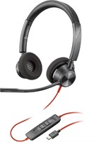 POLY Blackwire 3320 Stereo Microsoft Teams Certified USB-C Headset + USB-C/A adapter