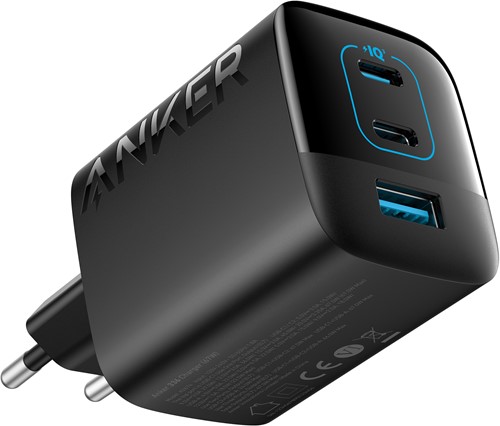 Anker 336 Charger (67W) Mobiele computer, Mobiele telefoon, Laptop, Powerbank, Smartphone, Smartwatch, Tablet, Horloge, Draagbare uitrusting (wearables) Zwart USB Snel opladen Binnen