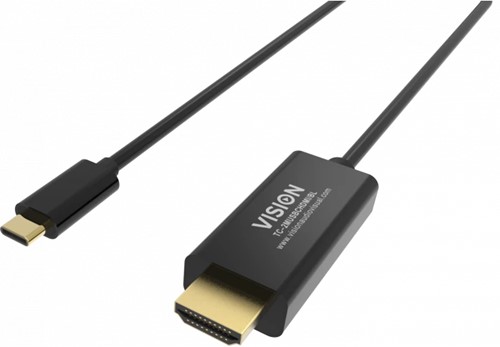 Vision TC 2MUSBCDP8K/BL DisplayPort kabel 2 m USB Type-C Zwart-2