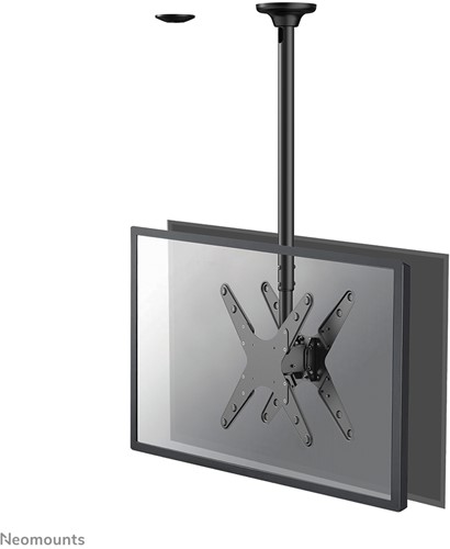 Neomounts FPMA-C340DBLACK Dual monitor/TV-beugel plafond 32-75" - h 106-156 cm