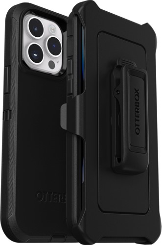 OtterBox Defender Case voor iPhone 14 Pro, Schokbestendig, Valbestendig, Ultra-robuust, Beschermhoes, 4x Getest volgens Militaire Standaard, Zwart