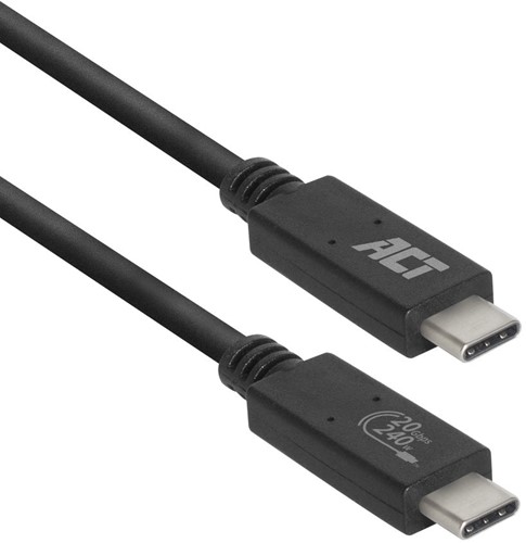 ACT AC7431 USB-kabel 1 m USB4 Gen 2x2 USB C Zwart