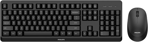 Philips 3000 series SPT6307BL/00 toetsenbord Inclusief muis RF Draadloos Zwart