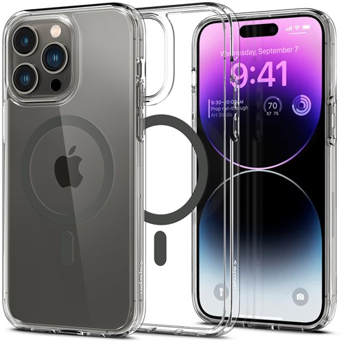 Spigen ACS04970 mobiele telefoon behuizingen 15,5 cm (6.1") Hoes Grafiet, Transparant