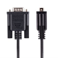 StarTech.com 3m RS232 Serial Null Modem Kabel, Seriële Crossover Kabel met Al-Mylar Afscherming, DB9 Seriële COM Poort Kabel Female naar Male, Compatibel met DTE Apparatuur, Zwart, F/M-2