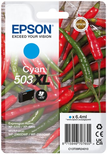 Epson 503XL inktcartridge 1 stuk(s) Origineel Hoog (XL) rendement Cyaan