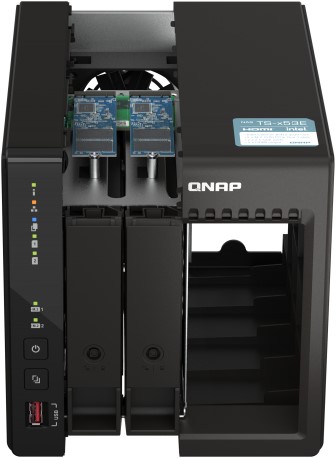 QNAP TS-253E NAS Tower Ethernet LAN Zwart J6412-3