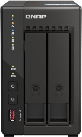QNAP TS-253E NAS Tower Ethernet LAN Zwart J6412-2