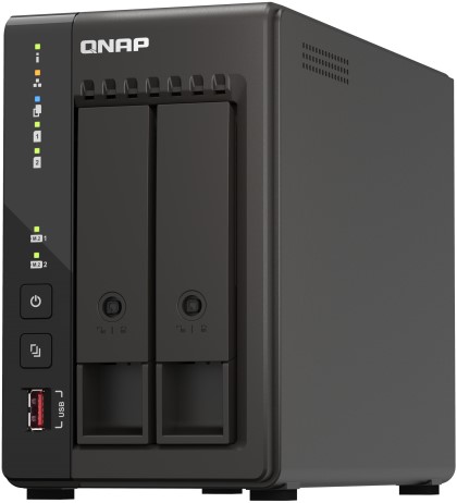 QNAP TS-253E NAS Tower Ethernet LAN Zwart J6412