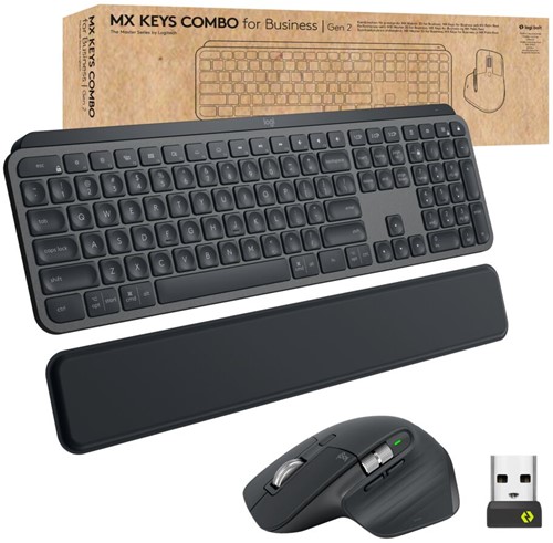 Logitech MX Keys combo for Business Gen 2 toetsenbord Inclusief muis RF-draadloos + Bluetooth QWERTY US International Grafiet