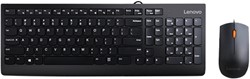 Lenovo 300 toetsenbord Inclusief muis Universeel USB QWERTY Amerikaans Engels Zwart