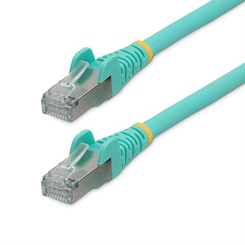StarTech.com 1.5m CAT6a Ethernet Kabel, Aqua, Low Smoke Zero Halogen (LSZH), 10GbE 500MHz 100W PoE++ Snagless RJ-45 S/FTP Netwerk Patch Kabel met Trekontlasting, Fluke Tested/ETL