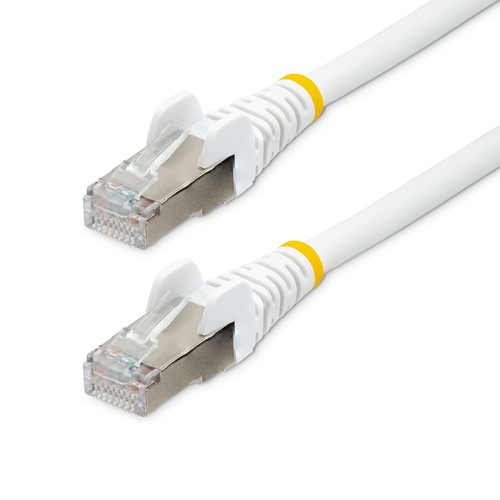 StarTech.com 10m CAT6a Ethernet Kabel, Wit, Low Smoke Zero Halogen (LSZH), 10GbE 500MHz 100W PoE++ Snagless RJ-45 S/FTP Netwerk Patch Kabel met Trekontlasting, Fluke Tested/ETL
