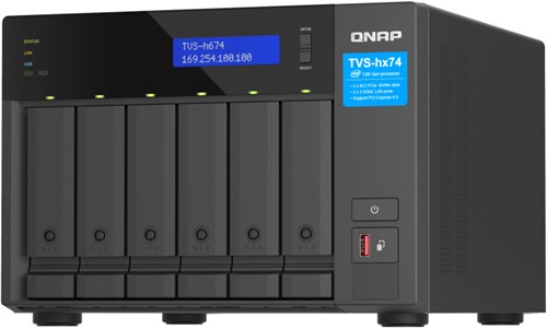 QNAP TVS-H674 NAS Tower Ethernet LAN Zwart i5-12400
