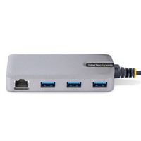 StarTech.com 3-Port USB Hub met Ethernet, 3x USB-A, Gigabit Ethernet (RJ-45), USB 3.0 5Gbps, Bus-Powered, 30cm Kabel, Compacte Laptop USB Hub Adapter met GbE, Micro USB Voeding-3