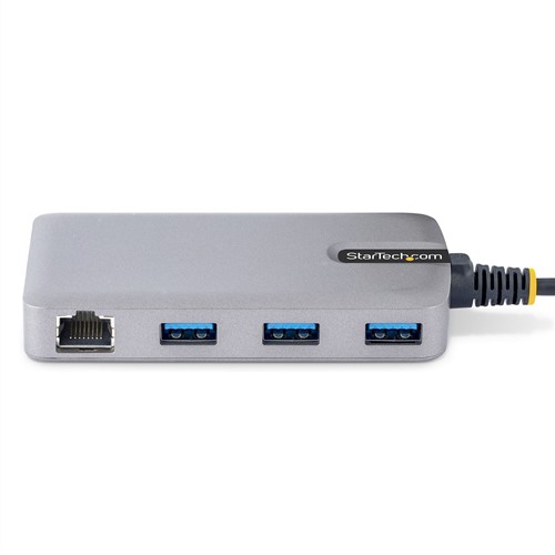 StarTech.com 3-Port USB Hub met Ethernet, 3x USB-A, Gigabit Ethernet (RJ-45), USB 3.0 5Gbps, Bus-Powered, 30cm Kabel, Compacte Laptop USB Hub Adapter met GbE, Micro USB Voeding-3