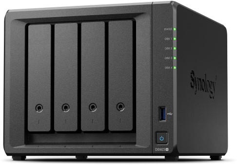 Synology DiskStation DS923+ data-opslag-server NAS Tower Ryzen Embedded R1600 4 GB DDR4L 0 TB DiskStation Manager Zwart