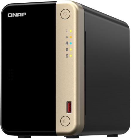 QNAP TS-264 NAS Tower Ethernet LAN Zwart, Goud N5095