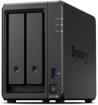 Synology DiskStation DS723+ data-opslag-server NAS Tower Ryzen Embedded R1600 2 GB DDR4 DiskStation Manager Zwart