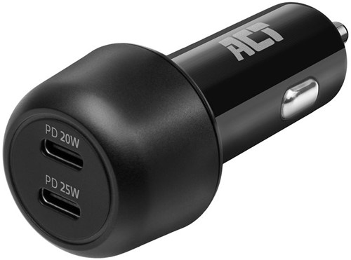 ACT AC2200 oplader voor mobiele apparatuur Zwart Auto