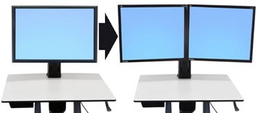 Ergotron WorkFit Convert-to-Dual Kit from Single HD 55,9 cm (22") Bureau