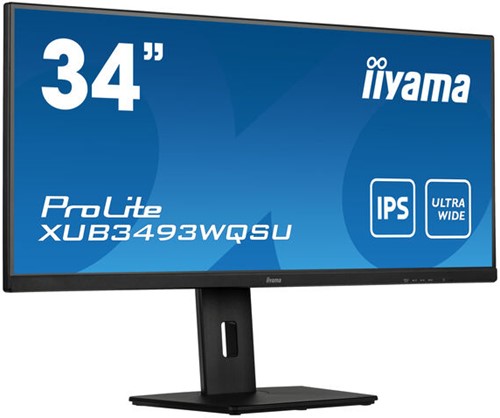 iiyama ProLite XUB3493WQSU-B5 computer monitor 86,4 cm (34") 3440 x 1440 Pixels UltraWide Quad HD LED Zwart