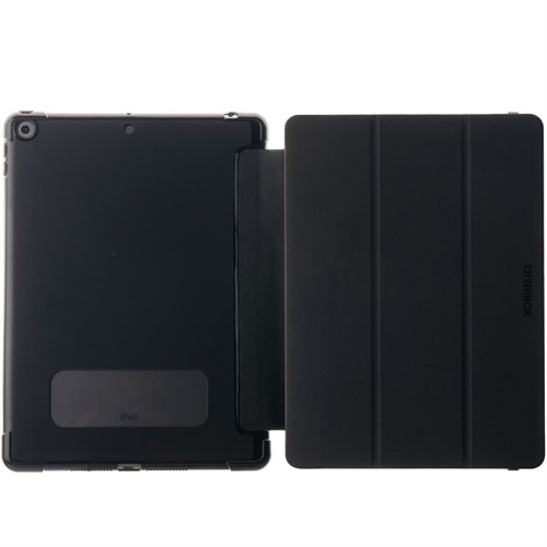 OtterBox React Folio-hoes voor iPad 8th/9th gen, schokbestendig, valbestendig, ultradun, beschermende folio-hoes, getest volgens militaire standaard, Zwart, Geen retailverpakking