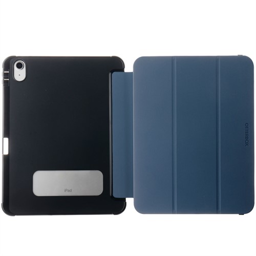OtterBox React Folio-hoes voor iPad 10th gen, schokbestendig, valbestendig, ultradun, beschermende folio-hoes, getest volgens militaire standaard, Blauw, Geen retailverpakking