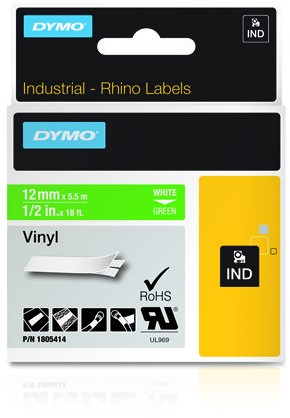 DYMO 1805414 labelprinter-tape Wit op groen
