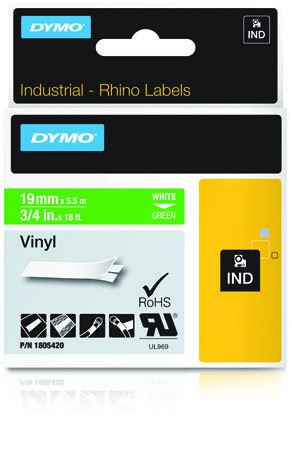 DYMO 1805420 labelprinter-tape Wit op groen