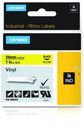 DYMO 1805431 labelprinter-tape Zwart op geel