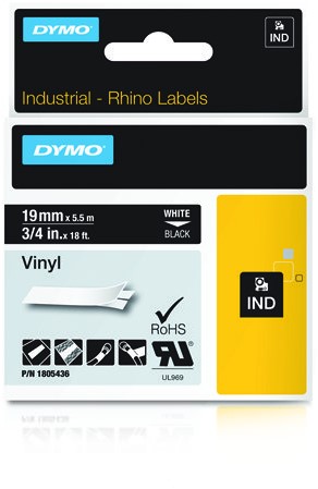 DYMO 1805436 labelprinter-tape Wit op zwart