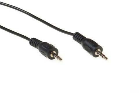 ACT 2,50 meter audio aansluitkabel 1x 3.5mm stereo jack male - 1x 3.5mm stereo jack male
