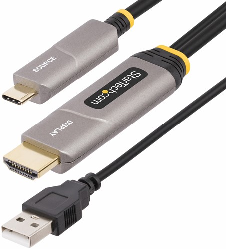 StarTech.com 15,2m USB-C naar HDMI 2.0 Actieve Optische Kabel (AOC), OM3 Multi-mode, 4K 60Hz, CL3 Rated, HDR10, HDCP1.4/2.2, Unidirectionele USB Type-C naar HDMI Adapterkabel
