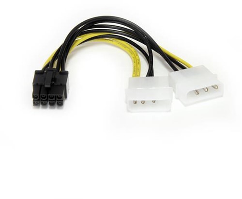 StarTech.com 15cm LP4 naar 8-pins PCI Express Videokaart Voeding Verloopkabel