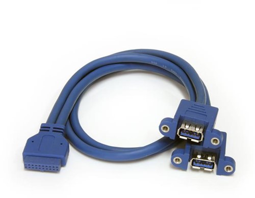 StarTech.com 2-poort Inbouwpaneel USB 3.0 Kabel USB A naar Moederbord Aansluitkabel F/F