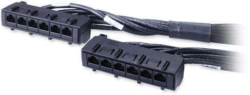 APC 35ft Cat6 UTP, 6x RJ-45 - 6x RJ-45 netwerkkabel Zwart 10,67 m U/UTP (UTP)