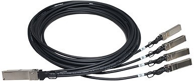 Hewlett Packard Enterprise X240 40G QSFP+ 4x10G SFP+ 5m DAC netwerkkabel Zwart