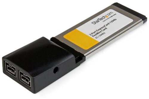 StarTech.com 2-Poort ExpressCard 1394b FireWire Laptop Adapterkaart