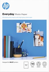 HP Everyday glanzend fotopapier, 100 vel, 10 x 15 cm